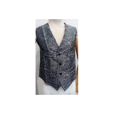 -CHALECO REGIONAL BROCADO GRIS P