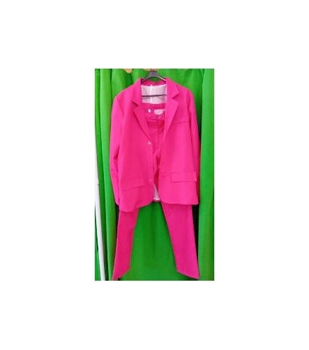 -DISFRAZ TRAJE COMPLETO DE MUJER FUCSIA M