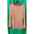 -CAMISETA A RAYAS HORINZONTALES BLANCAS AMARILLAS Y ROJAS XXXL