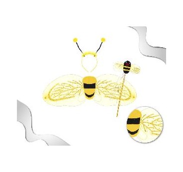 -DISFRAZ CONJUNTO ABEJA 3PC