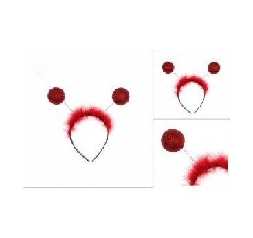 -DIADEMA BOLAS ROJAS MARIQUITA