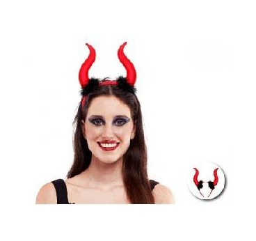 -DIADEMA DEMONIO METALIZADO