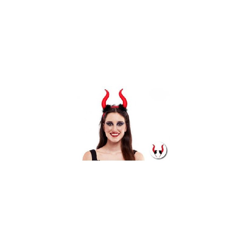 -DIADEMA DEMONIO METALIZADO