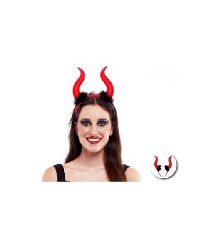 -DIADEMA DEMONIO METALIZADO